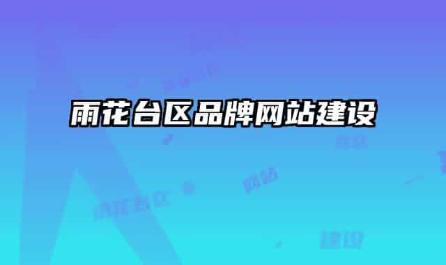 雨花臺區(qū)品牌網站建設