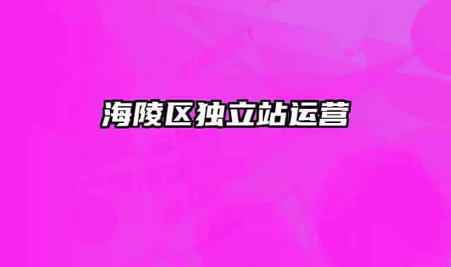 海陵區(qū)獨(dú)立站運(yùn)營
