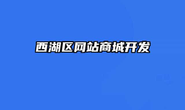西湖區(qū)網(wǎng)站商城開發(fā)