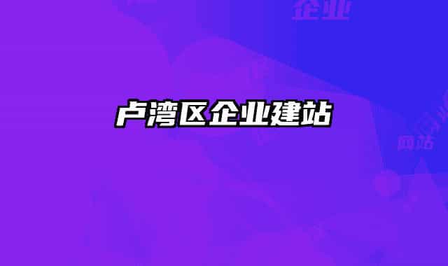 盧灣區(qū)企業(yè)建站