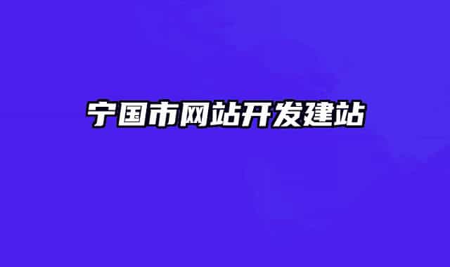 寧國(guó)市網(wǎng)站開發(fā)建站