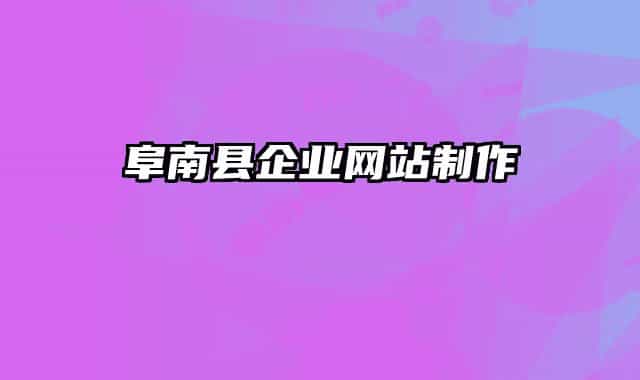 阜南縣企業(yè)網(wǎng)站制作