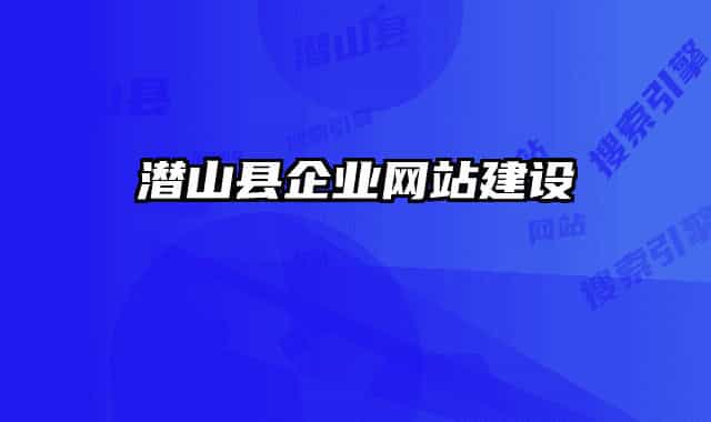 潛山縣企業(yè)網(wǎng)站建設(shè)