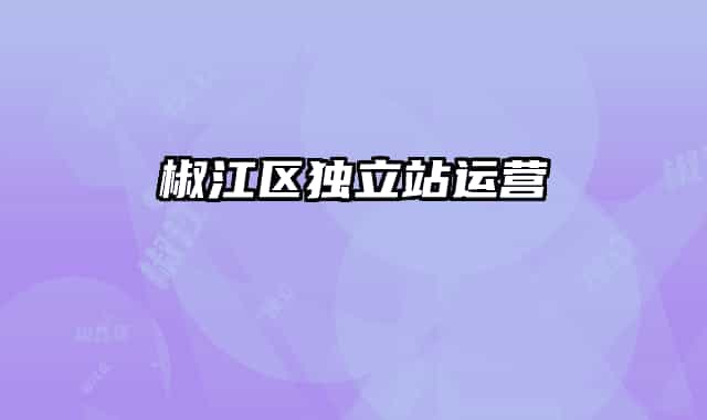 椒江區(qū)獨(dú)立站運(yùn)營