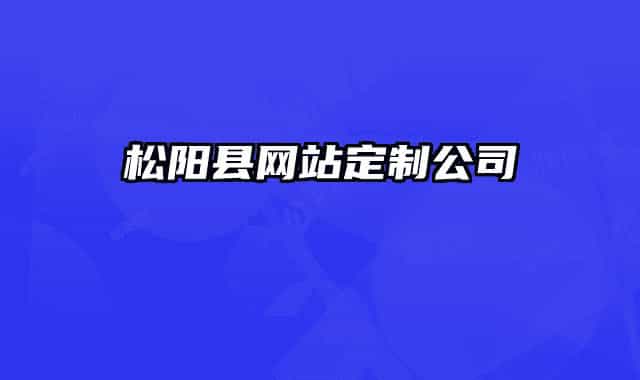 松陽縣網站定制公司