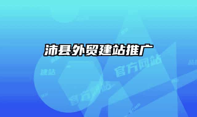 沛縣外貿(mào)建站推廣