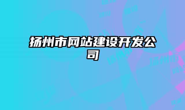 揚(yáng)州市網(wǎng)站建設(shè)開發(fā)公司