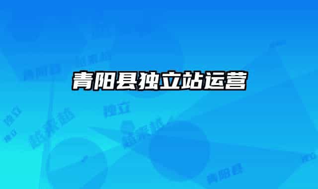 青陽縣獨(dú)立站運(yùn)營