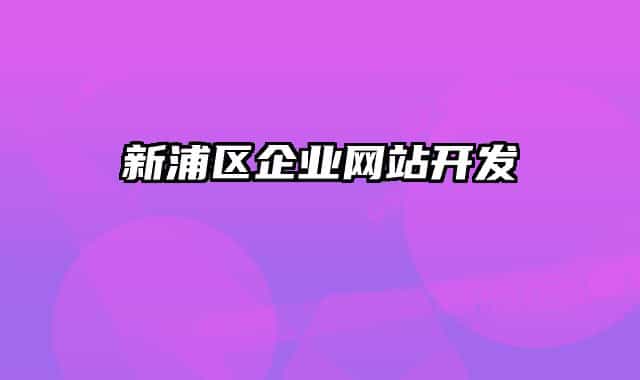 新浦區(qū)企業(yè)網(wǎng)站開發(fā)