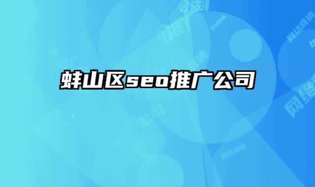 蚌山區(qū)seo推廣公司