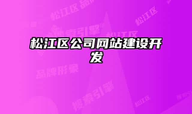 松江區(qū)公司網(wǎng)站建設(shè)開發(fā)