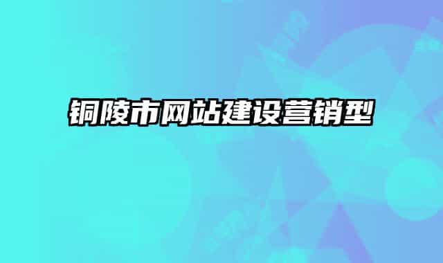 銅陵市網(wǎng)站建設(shè)營銷型