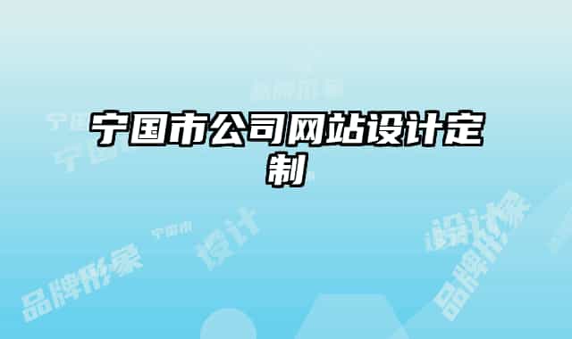 寧國市公司網(wǎng)站設(shè)計(jì)定制