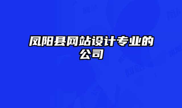 鳳陽縣網(wǎng)站設(shè)計(jì)專業(yè)的公司