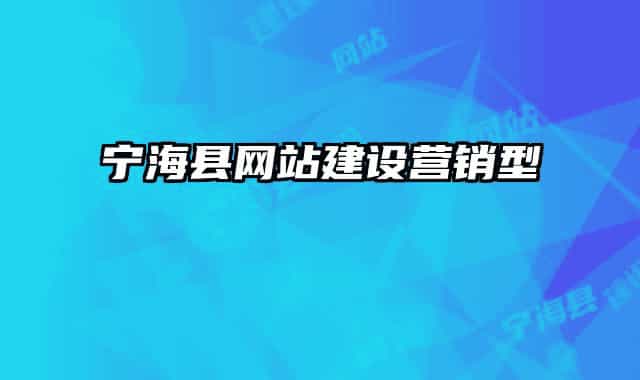 寧?？h網(wǎng)站建設營銷型
