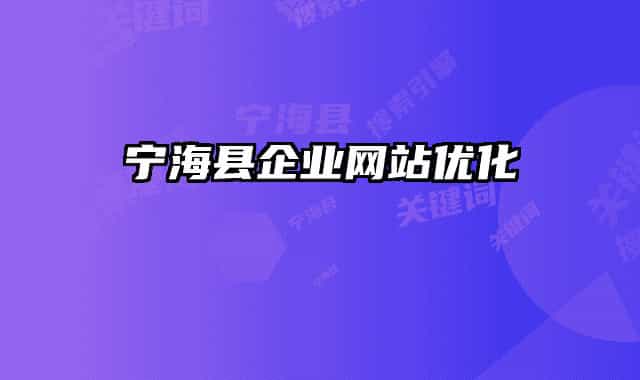 寧?？h企業(yè)網(wǎng)站優(yōu)化