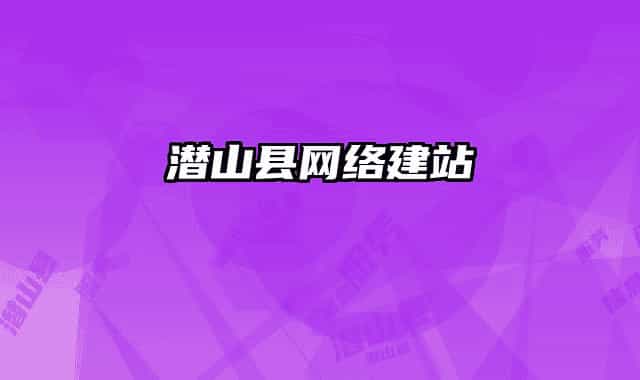 潛山縣網絡建站