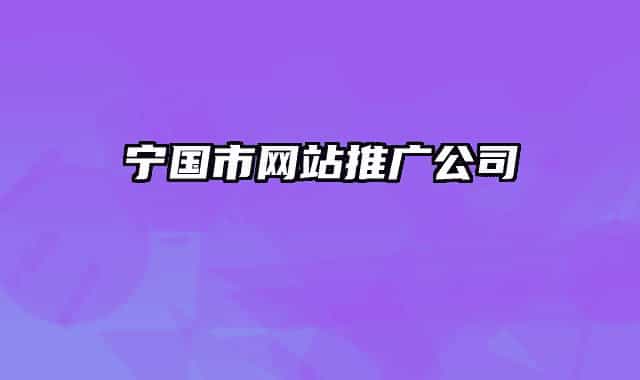 寧國市網(wǎng)站推廣公司