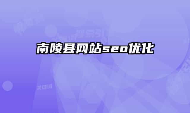 南陵縣網(wǎng)站seo優(yōu)化