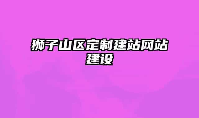 獅子山區(qū)定制建站網(wǎng)站建設