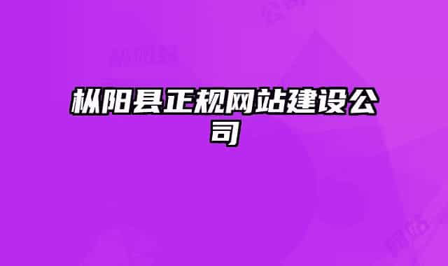 樅陽縣正規(guī)網(wǎng)站建設(shè)公司