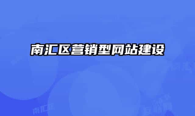 南匯區(qū)營(yíng)銷型網(wǎng)站建設(shè)
