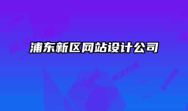 浦東新區(qū)網(wǎng)站設(shè)計(jì)公司