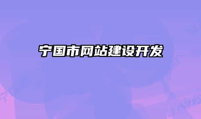 寧國市網(wǎng)站建設開發(fā)