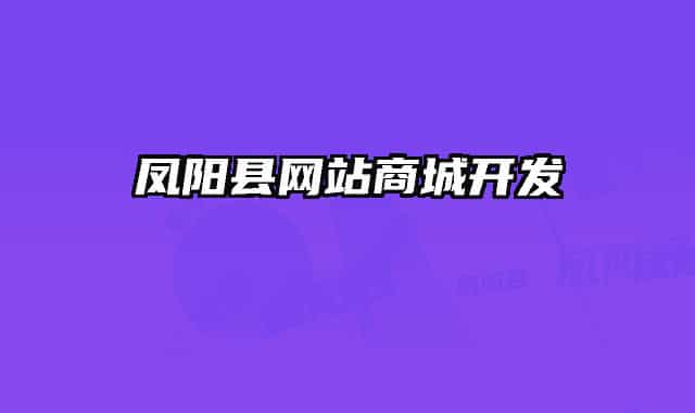 鳳陽縣網(wǎng)站商城開發(fā)