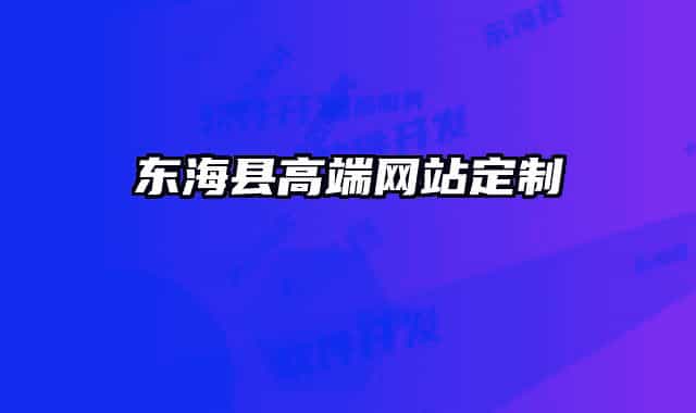 東海縣高端網站定制